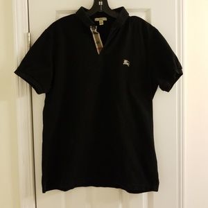 Black Burberry polo